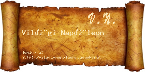 Világi Napóleon névjegykártya